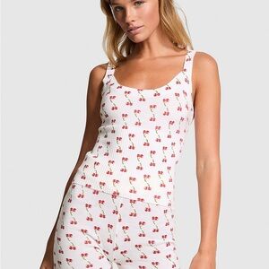 NWT PINK by Frankies Bikinis cherry tank top